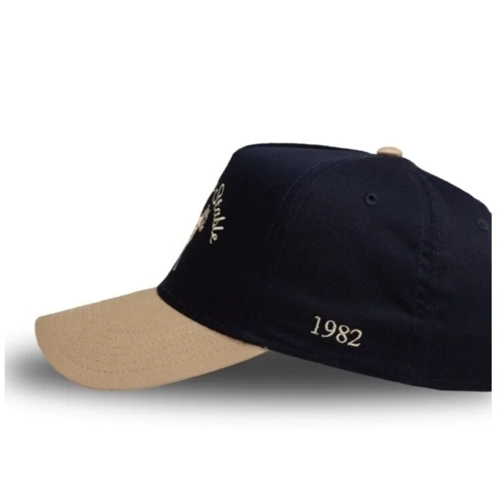 Siegelman Stable Blue42 two tone navy blue and khaki